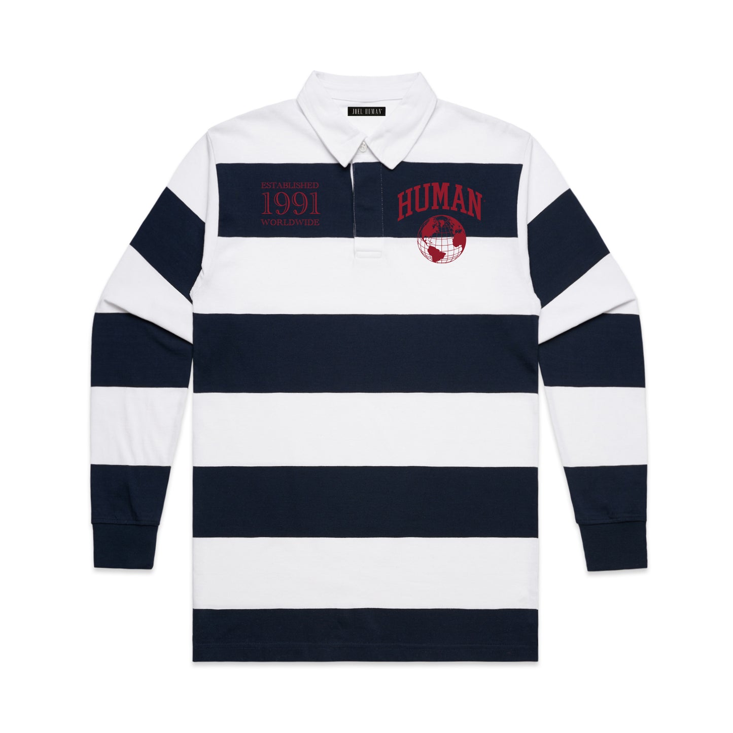 Human Striped Rugby Shirt