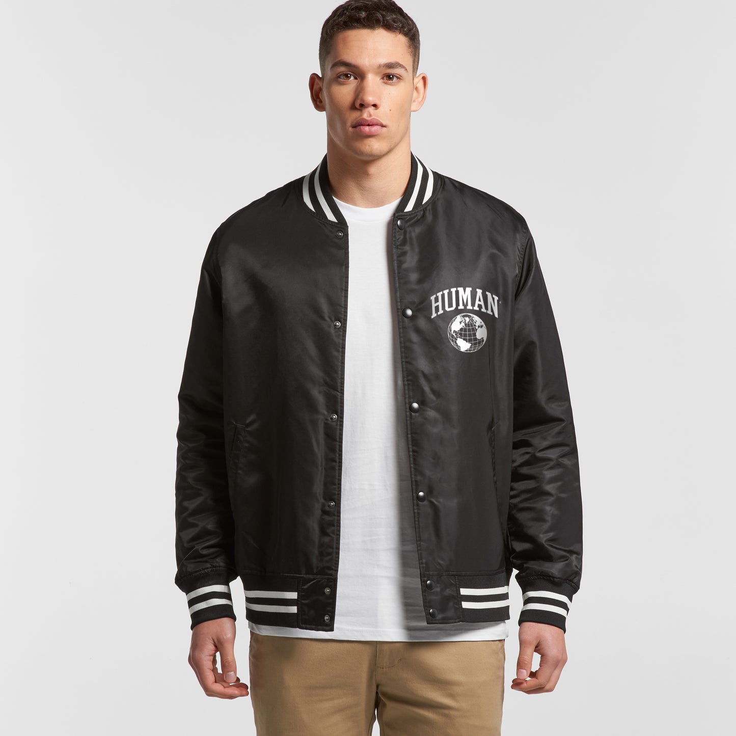 Human College Bomber Jacket Striped